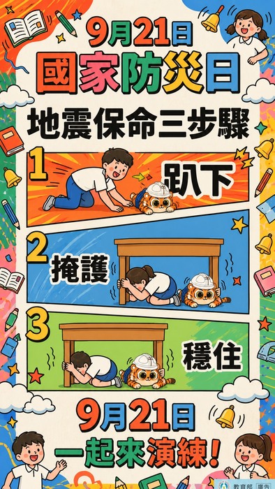 全國防災日宣導海報